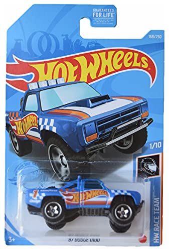 hot wheels 87 dodge d100 blue