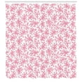 thumbnail image 2 of Underwater Shower Curtain, Pastel Soft Toned Monochrome Ocean Themed Pattern with Corals Reef, Fabric Bathroom Set with Hooks, 69W X 84L Inches Extra Long, Pale Pink and White, by Ambesonne, 2 of 2