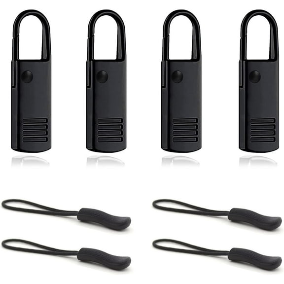 8 Pcs Zipper Pull Replacement, Detachable Zipper Pull Tabs for Luggage Clothing Jackets Backpacks Boots Purse Coat