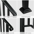 thumbnail image 6 of 2 Pack 5 Step Handrails for Outdoor Steps, Fits 4 or 5 Steps Wrought Iron Stair Railing, Metal Hand Rail with Installation Kit, Staircase Handrails for Concrete, Porch, Deck, Exterior Steps, Black, 6 of 18
