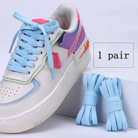 

Thicken Laces Shoe Athletic String No Elasticity Flat Shoelaces Sport White Leisure Sneaker Lacet Shoelaces Accessories Light blue 100cm