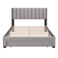 thumbnail image 5 of uhomepro Queen Storage Platform Bed Frame, Modern Upholstered Bed Frame with Headboard, Big Drawer, Wood Slat Support, No Box Spring Required, Gray, 5 of 11