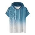 thumbnail image 1 of Qiopertar Liquidation à Moins de 5$ T-Shirt à Manches Courtes à Capuche Col Rond Impression Numérique pour Hommes en Liquidation, 1 of 4