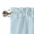 thumbnail image 5 of Light Blue Christmas Kitchen Curtains and Valances Set, Snowman with Cap Xmas Snowflake Rod Pocket Window Valance 18 Inch Window Curtain Panels for Living Room Bedroom Laundry, 27.5x36in, 3 Pieces, 5 of 7