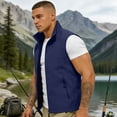 thumbnail image 6 of Sewkxo Mens Vests Outerwear Windproof Lightweight Softshell Vests Sports Sleeveless Jacket for Golf Hiking Fishing Running,Dark Blue XL, 6 of 7