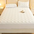 thumbnail image 4 of Hiroekza Queen Size Fitted Sheet Waterproof Mattress Protector (98%Cotton,2%Spandex) - Skin-friendly, Soft, Breathable, Thickened Washed Cotton with Secure Fit for All Seasons White, 4 of 5
