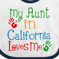 thumbnail image 4 of Inktastic My Aunt in California Loves Me Boys or Girls Baby Bib, 4 of 4