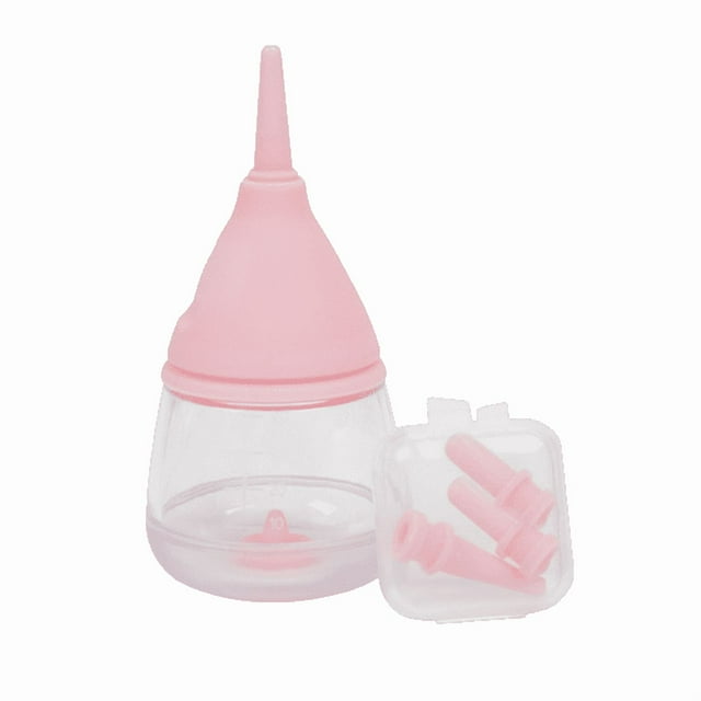 Safe Anti-Choking Pet Feeding Bottle for Kittens, Puppies & Rabbits - 35ML Capacity with 3 Bionic Nipples, Precision Pressure Control, Slow-Drip Design, BPA-Free, Heat-Resistant, Leakproof &