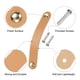 thumbnail image 3 of 6 Paquetes de tiradores de cajón de cuero con tornillos de doble orificio, Beige/Dorado (Espaciado de orificio: 128 mm), 3 of 5