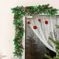 thumbnail image 2 of Christmas Cedar Pine Garland Mantle Fireplace Grapevine Wreath Real Touch Artificial Pine Garland Outdoor Garden Porch Decoration Winter Party favor, 2 of 6