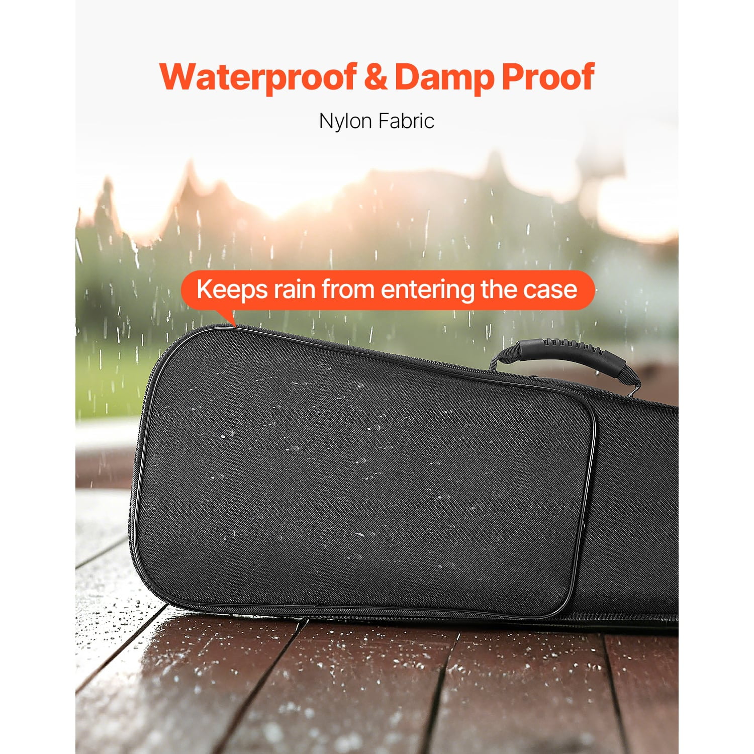 KFFKFF 4/4 Full Size Violin Case, Waterproof Nylon, Lightweight Travel Bag, Plush Interior, Dual Shoulder Straps, Scratch-Resistant, Triangular Design, for Violin, Black