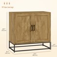 thumbnail image 2 of Buffet Armoire Style Ferme Moderne Armoire de Rangement avec Tablettes Ajustables pour Cuisine, Bar à Café, Salon, 2 of 6