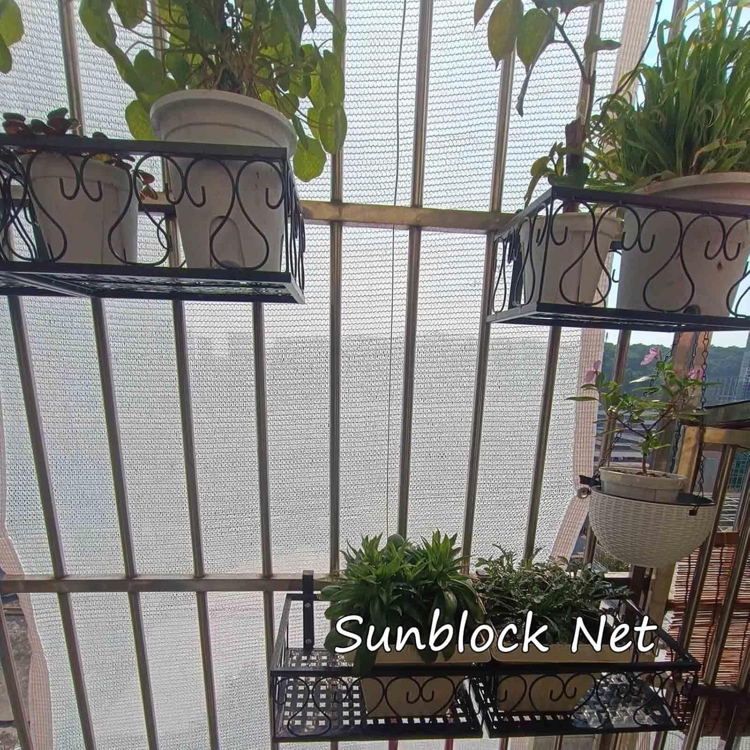 White Shade Cloth 55% Garden Shade Net for Greenhouse Plants 10x10ft 10x20ft 13x23ft Outdoor Shade Garden Sun Shade Mesh Screen Cover for Patio Balcony Chicken Coops(6.6x16.4ft)