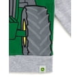 thumbnail image 4 of John Deere Little Boys' Fleece Zip-Up Hoodie Green Heather Gray, 4 of 6