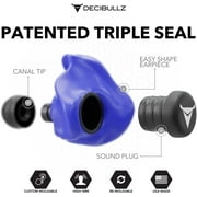 Decibullz Custom Molded Earplugs Pro Pack, One Size - Blue Bundle