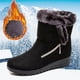 thumbnail image 1 of Invierno nuevas botas de nieve cálidas para mujer zapatos de mujer informales de tacón bajo de gamuza con cadena lateral Wmkox8yii  ghj1651, 1 of 9