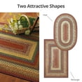 thumbnail image 3 of Homespice Neverland Reversible Red Cotton Rug 20" x 30" Oval Braided Area Rug, 3 of 6