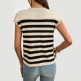thumbnail image 4 of CheerKidz Women's Loose Casual Solid Color Round Neck Knitted Short Sleeve Sweater Spring Clothes Lightweight Layered Tunic Tops with Pockets, 4 of 6