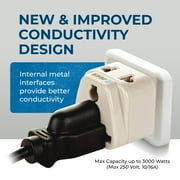 OREI USA to Europe (Schuko) (Type E/F) Travel Adapter Plug - 2 in 1 - CE Certified - RoHS Compliant