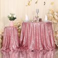 thumbnail image 1 of GFDYREE Nappe à Paillettes, Jupe de Sapin de Noël, Ronde, 50 Pouces, Rose Fuchsia, 1 of 6