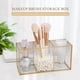 thumbnail image 1 of Caja de Almacenamiento de Pinceles de Maquillaje de Vidrio Transparente, Contenedor de Cosméticos Dorado, Soporte para Lápiz Labial, Organizador de Pinceles de Maquillaje, 1 of 5