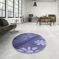 thumbnail image 4 of Ahgly Company Machine Washable Indoor Rectangle Transitional Purple Area Rugs, 6' x 9', 4 of 7