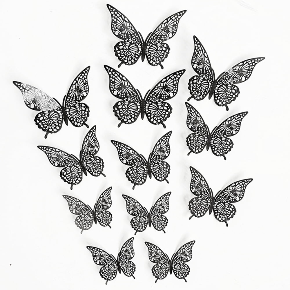 Alexsix Butterfly Wall Decor Sticker 4 Sizes Party Birthday Cake Decor