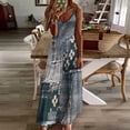 thumbnail image 4 of Denim Patchwork Sleeveless Dress Loose Women's Dress Dresses Luxury Evening Dresses, 4 of 9