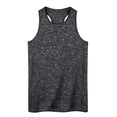 thumbnail image 2 of SUXIAN Kids Workout Tops Boys Racerback Sleeveless Tank Top Casual Undershirt Sportswear Daily Wear Going Out Tops For Kids Dark Gray 7-8 Years, 2 of 4