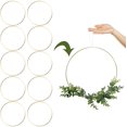 thumbnail image 5 of Metal Rings, 10 Pieces, 25 Cm , Gold-coated, Wire Rings For Handicrafts, For Winding Technology, Dream Catchers, Floristry, Wedding Wreaths, Hoops, 5 of 5