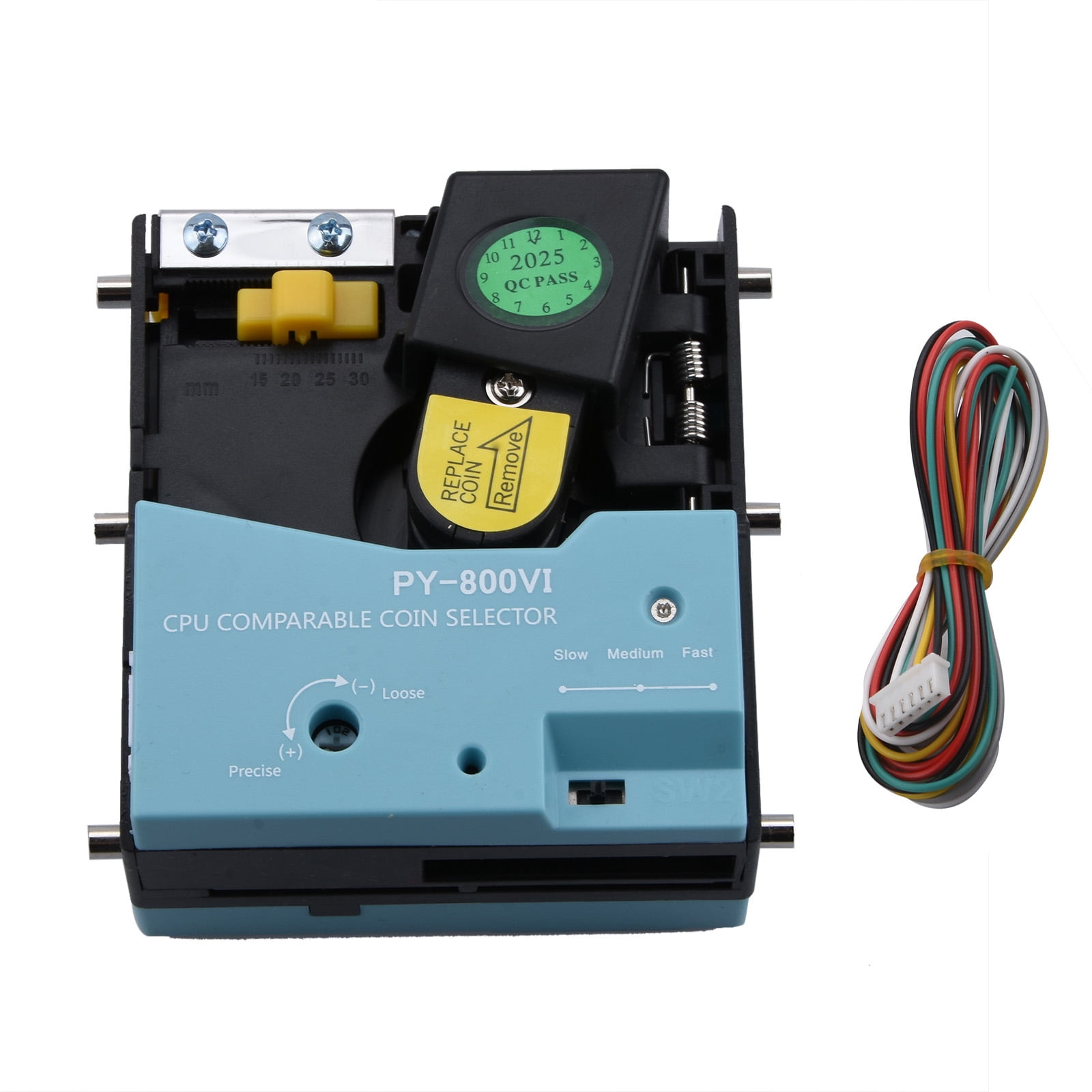ARCADORA High Speed Coin Selector For Vending Machines Arcade Games 1000 Coins Per Minute Anti Phishing DC 12V 22mm-27mm Coin Size