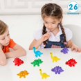 thumbnail image 3 of 39PCS Matching Letters Fine Motor Toy Double-Sided ABC Dinosaur Alphabet Match Game with Uppercase Lowercase, 3 of 6
