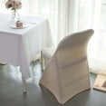 thumbnail image 2 of Efavormart Stretchy Spandex Fitted Folding Chair Cover Dinning Event Slipcover For Wedding Party Banquet Catering - Beige, 2 of 11