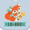 thumbnail image 4 of Inktastic Little Brother Woodland Fox Lil Bro Boys Baby Bib, 4 of 4
