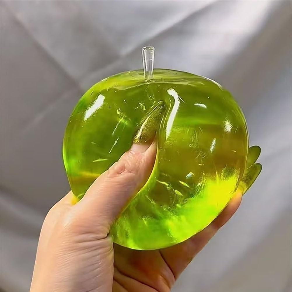 Apple Squishy, Green/Red Squishy Apple Giant Fruit Squishies Realistic Oversized Slow Rising Squeeze Fidget Stress Ball for Home Office