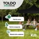 thumbnail image 2 of Toldo Plegable Carpa Impermeable 2x2 M Con Bolsa Transportadora negro 1 KingsHouse TOL2X2-1-IMP, 2 of 8