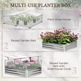 thumbnail image 4 of Galvanized Raised Garden Bed with Greenhouse, Steel Planter Box, Silver, 4 of 10