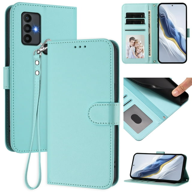 Funda Cartera GANGXUN para TCL 30 SE – Cierre Magnético, Protección RFID, Correa Desmontable, Compatible con Carga Inalámbrica