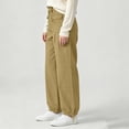thumbnail image 6 of Miqool Cargo Jean Joggers for Women High Waisted Drawstring Elastic Waist Stretch Denim Pants with Pockets, 6 of 6