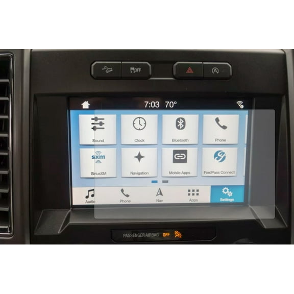 PcProfessional Screen Protector (Set of 2) for 2020 Ford Mustang Fusion Edge Ranger F-150 8 inch Infotainment Touch Screen Display Anti Glare Anti Scratch Filters UV