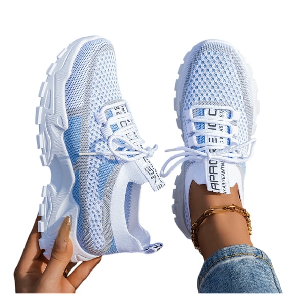 Women's Running Shoes for Women, Sneakers, Breathable Knitted Low Top Sports Shoes,36