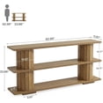 thumbnail image 2 of Tribesigns 62.9-Inch Console Table with Storage, 3-Tier Long Narrow Entryway Sofa Table for Living Room Hallway Entrance, 2 of 6