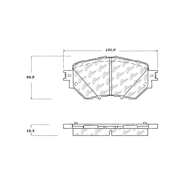 Amazon Com Centric 105 09230 Posiquiet Ceramic Pads Automotive