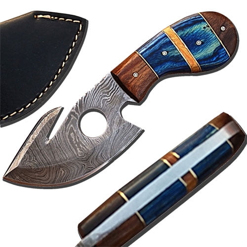 White Deer Tracker Damascus Hunting Skinner Knife