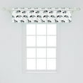thumbnail image 2 of Ambesonne Animal Window Valance, Star Wild and Funny Animals, 54" X 12", Blue Grey and Charcoal Grey, 2 of 3