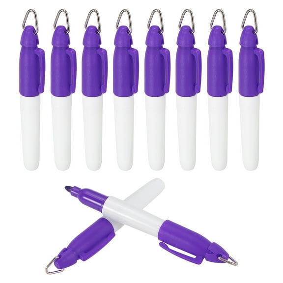 Uxcell Mini Permanent Markers with Clips Golf Ball Markers Pen Badge Ink Pens Golf Purple