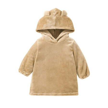 

Frostluinai Toddler Fleece Sweater Sherpa Hoodies Fleece Pullover Outfits Cute Bear Baby Boys Girls Autumn Winter Outerwear