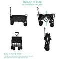thumbnail image 7 of Pouseayar Heavy Duty Folding Portable Cart Wagon for Camping, Black, 7 of 7