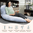 thumbnail image 4 of Pregnancy Pillows, Full Body Pillow Maternity Pillow for Women 58 inch, Pregnancy Pillows for Sleeping Pregnant Must Have with Removable Cover, Gray, 4 of 7