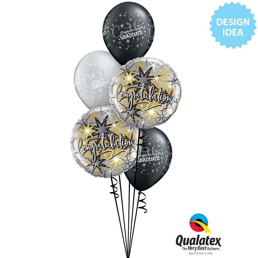 11 inch Qualatex Congratulations Graduate Wrap Latex Balloons (50 Pack) - Party Supplies Decorations